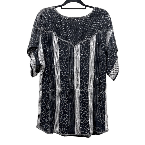 𝅺parker Black and silver sequins tunic size XS - Picture 4 of 7